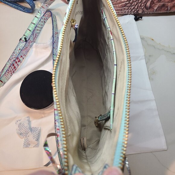 NWT Brahmin Katie Blue Assorted Melbourne Leather crossbody bag - Picture 7 of 7